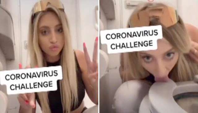 This girl caught on the internet by licking toilet seat!