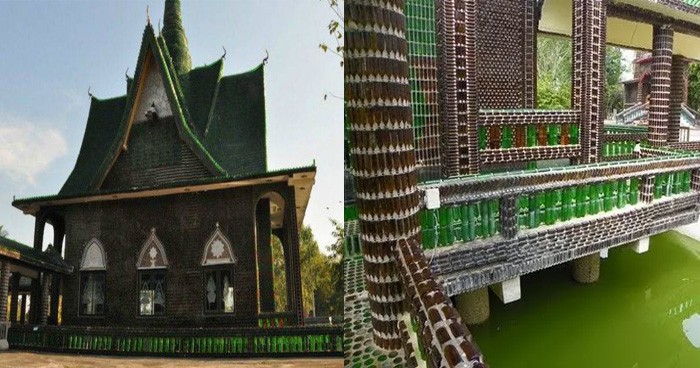 This temple is made with empty bottles of beer, millions of people come every year to see